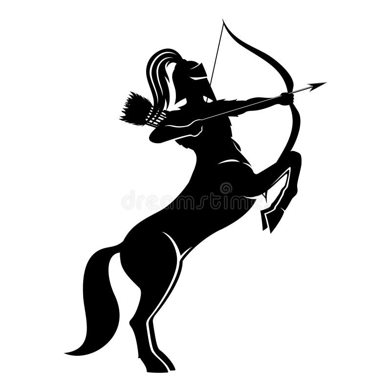 Centaur archer sign on a white background. Centaur archer sign on a white background.