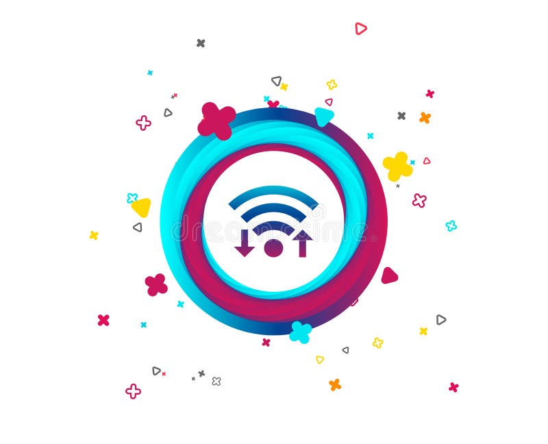 Sinal do sinal de Wifi Transferência de arquivo pela rede de Wi-Fi, símbolo da transferência ilustração stock Sinal do sinal de Wifi Transferência de arquivo pela rede de Wi-Fi, símbolo da transferência ilustração stock