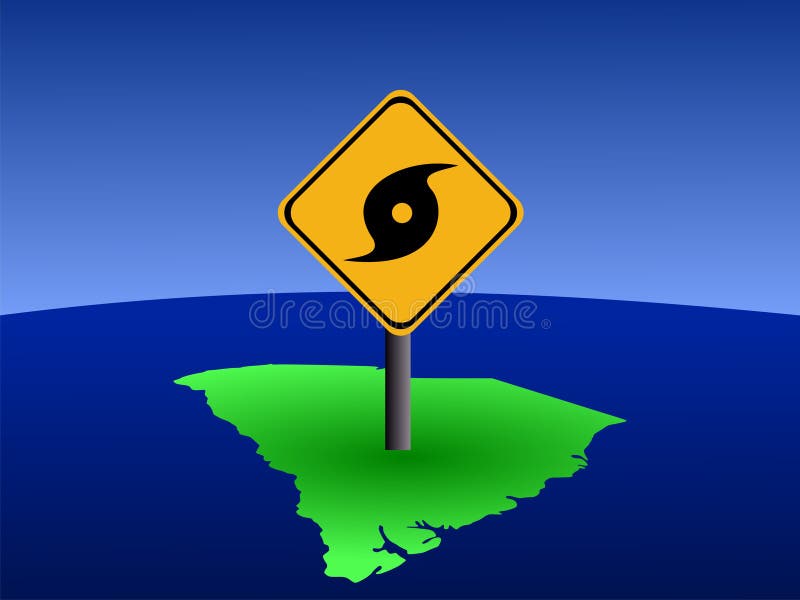 Sinal do furacão de South Carolina ilustração royalty free Sinal do furacão de South Carolina ilustração royalty free