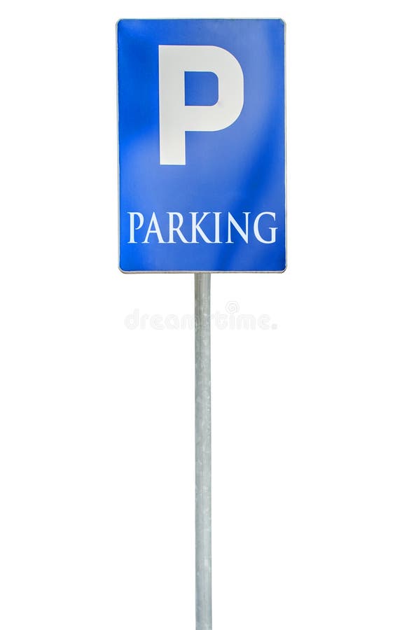 Sinal do lugar de estacionamento, sinal de estrada da estrada do tráfego, azul isolado fotos de stock Sinal do lugar de estacionamento, sinal de estrada da estrada do tráfego, azul isolado fotos de stock