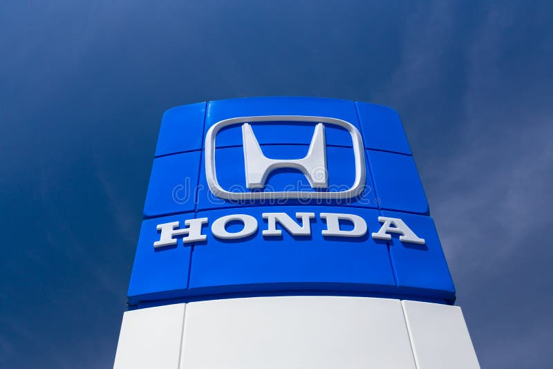 Letreiro de concessionária Honda fotografia de stock