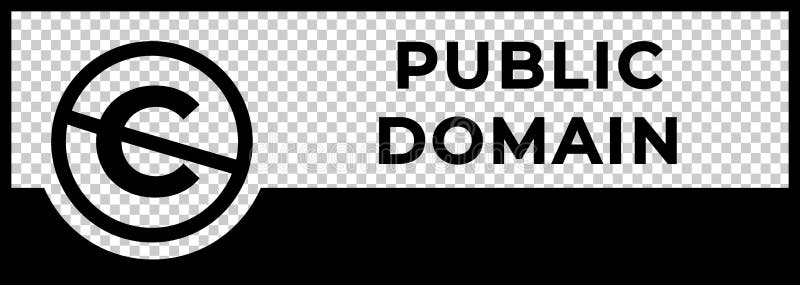 Sinal do public domain com ícone para fora cruzado da letra de C ilustração do vetor Sinal do public domain com ícone para fora cruzado da letra de C ilustração do vetor