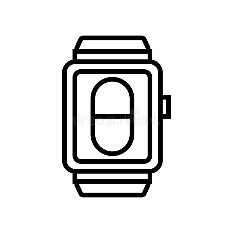 ícone de smartwatch em fundo branco. estilo plano. sinal de