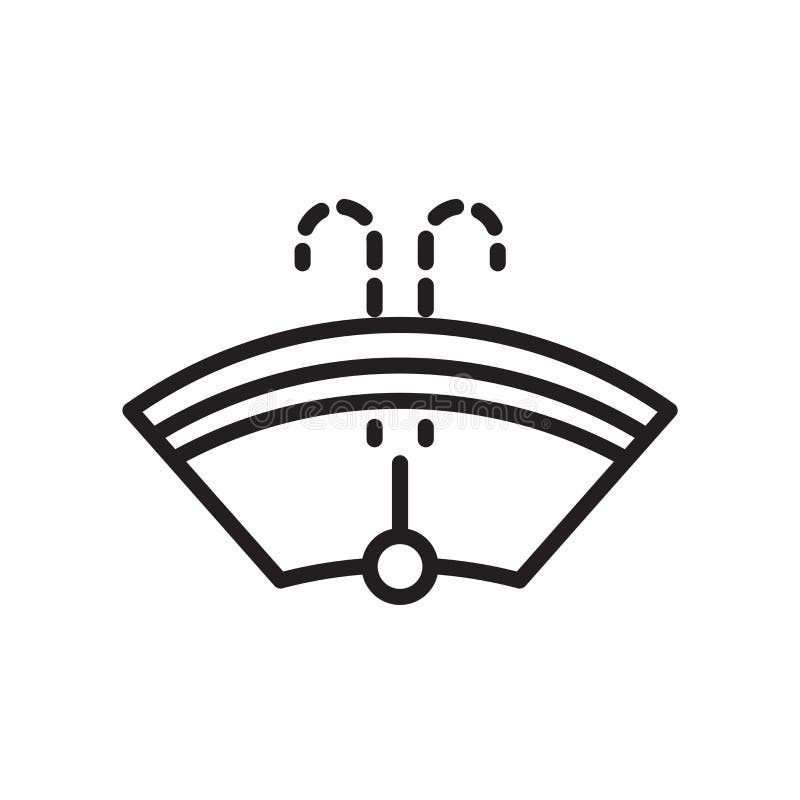 Sinal e símbolo do vetor do ícone da arruela do para-brisa isolados no fundo branco, conceito do logotipo da arruela do para-bris ilustração do vetor Sinal e símbolo do vetor do ícone da arruela do para-brisa isolados no fundo branco, conceito do logotipo da arruela do para-bris ilustração do vetor
