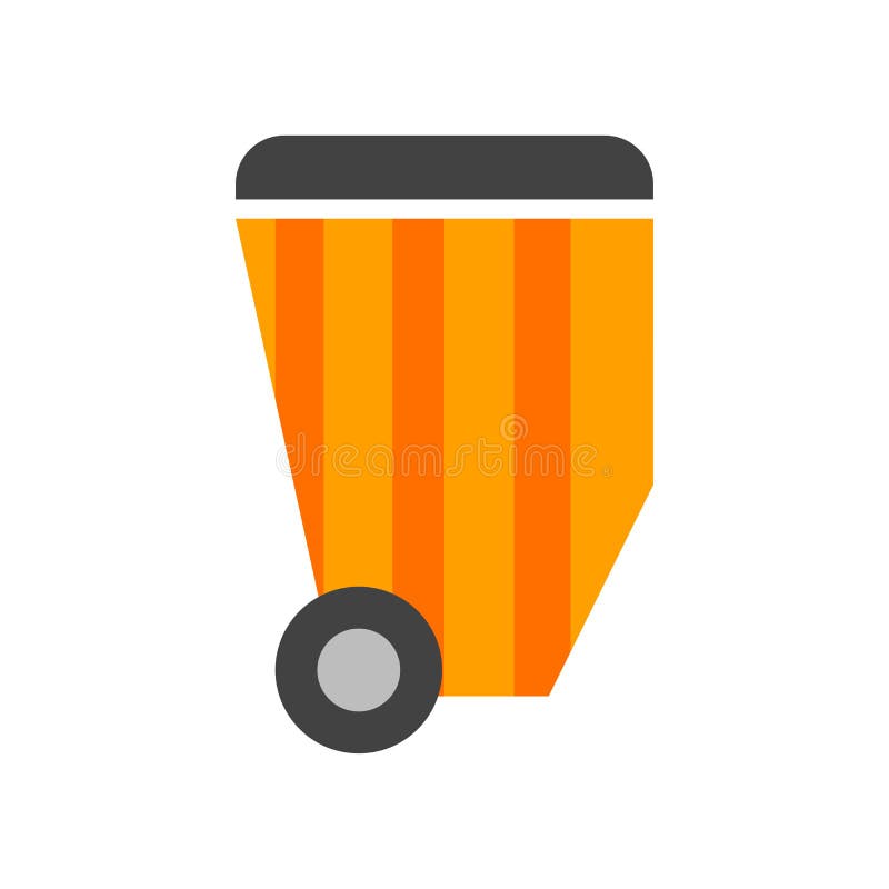 Sinal e símbolo do vetor do ícone do lixo isolados no fundo branco ilustração do vetor