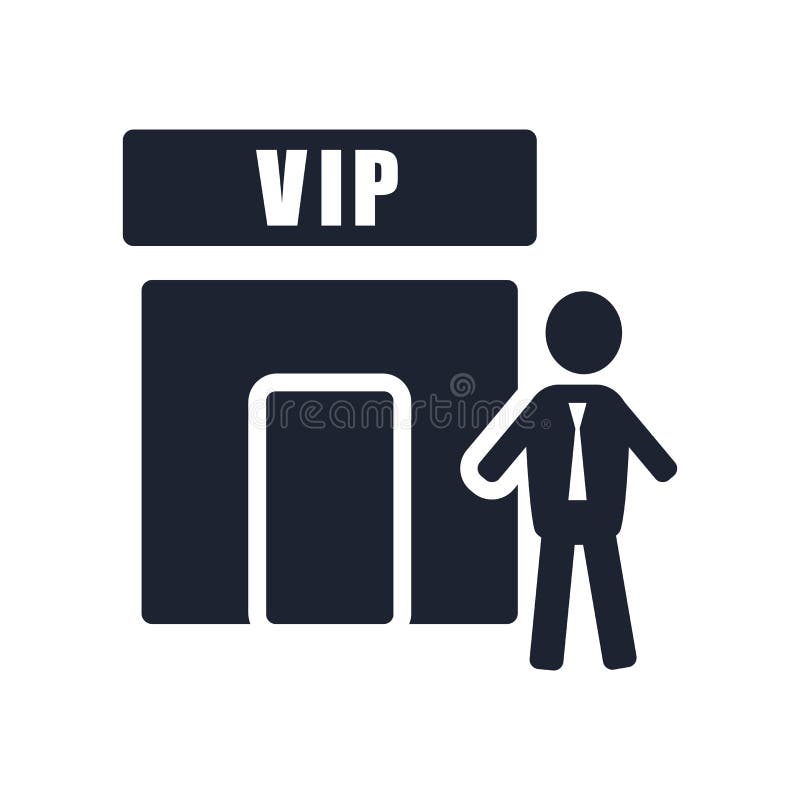 Sinal e símbolo do vetor do ícone do Vip isolados no fundo branco, Vi ilustração stock Sinal e símbolo do vetor do ícone do Vip isolados no fundo branco, Vi ilustração stock