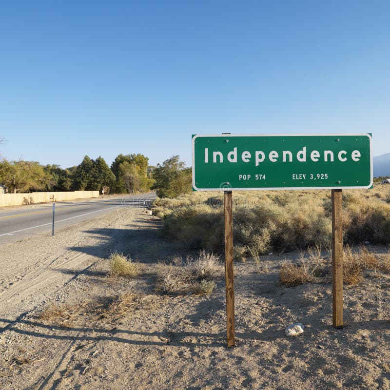 Sinal para Independência nomeada cidade. foto de stock Sinal para Independência nomeada cidade. foto de stock