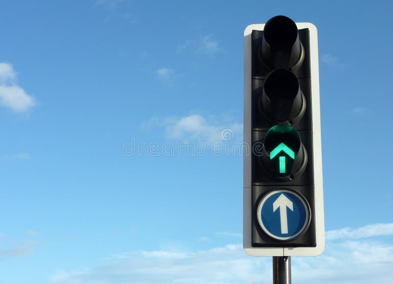 Semáforo verde fotografia de stock royalty free