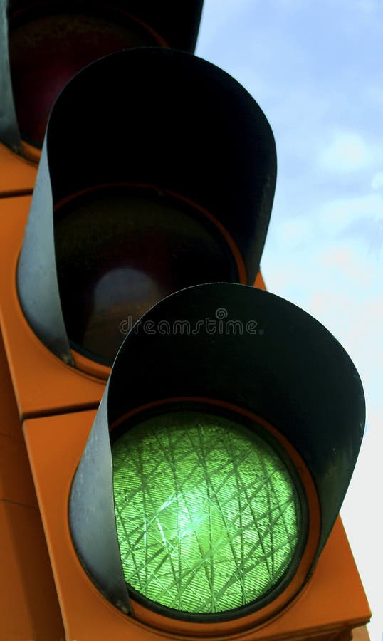 Semáforo Verde foto de stock royalty free