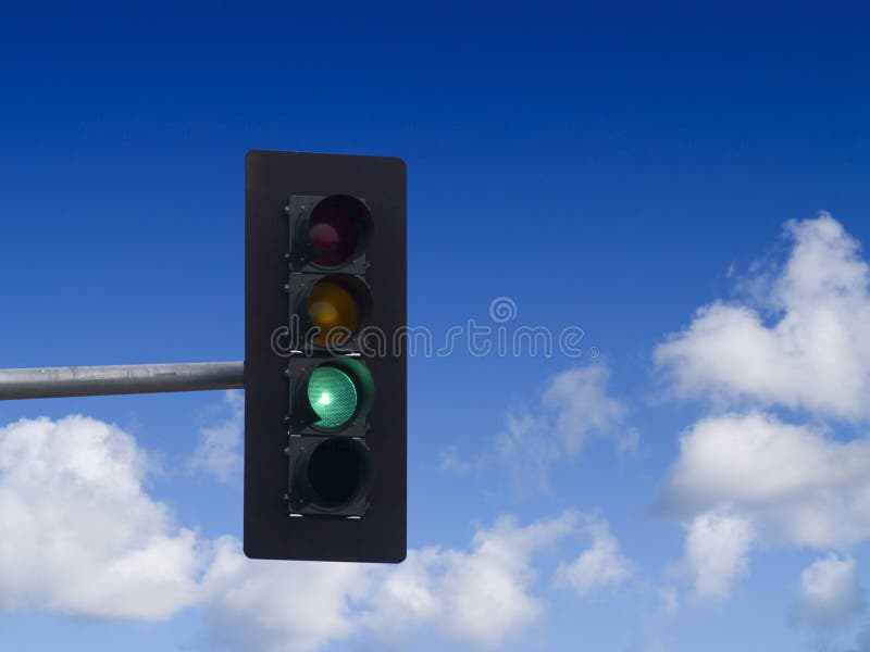 Semáforo Verde fotografia de stock royalty free