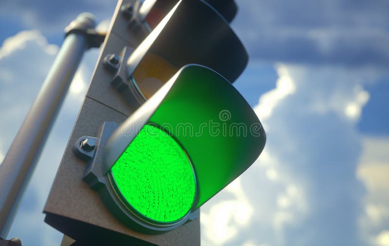 Semáforo Verde imagem de stock