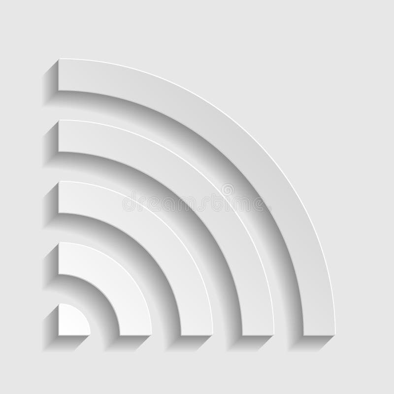 Sinal Wifi Ícone de estilo de papel Ilustração ilustração royalty free