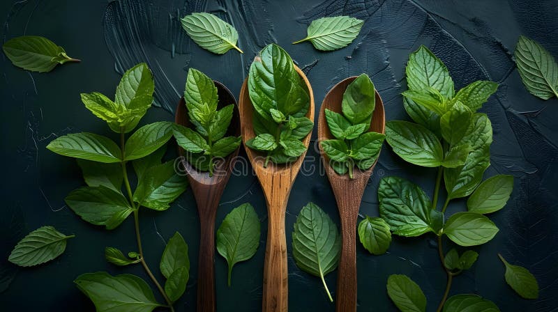 Sinfonia verde : armonia vegetariana nelle foglie. scelte ecocompatibili basate su modelli di vita basati sulle piantagioni illustrazione di stock