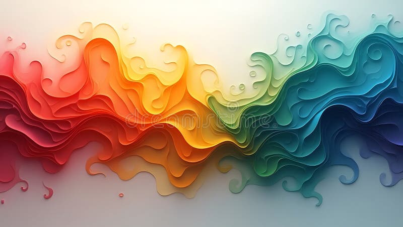 Sinfonía caleidoscópica en abstracción digital libre illustration