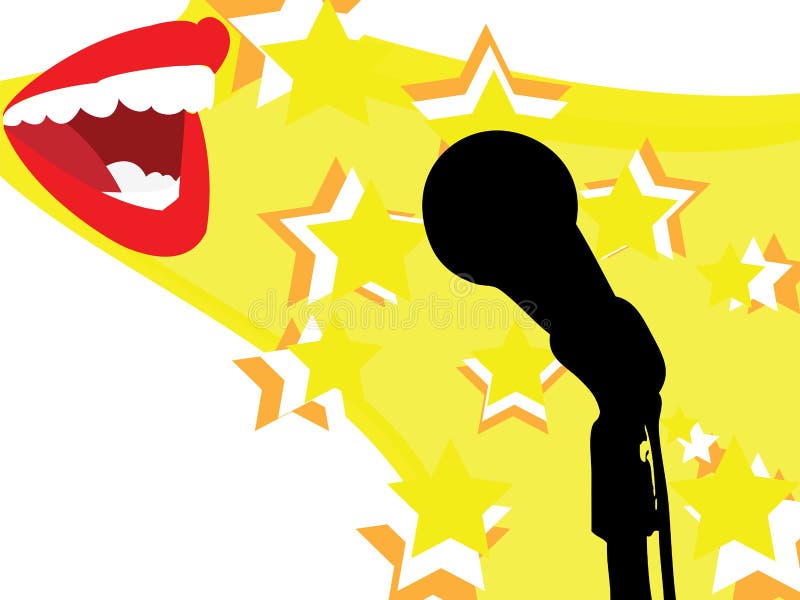 Woman singing, everything she wants is to sing. Eps8, vector, easy resizing or change colors. Woman singing vectors