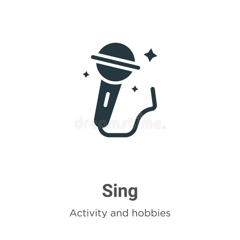 Sing vector icon on white background. Flat vector sing icon symbol sign from modern outdoor activities collection for mobile concept and web apps design