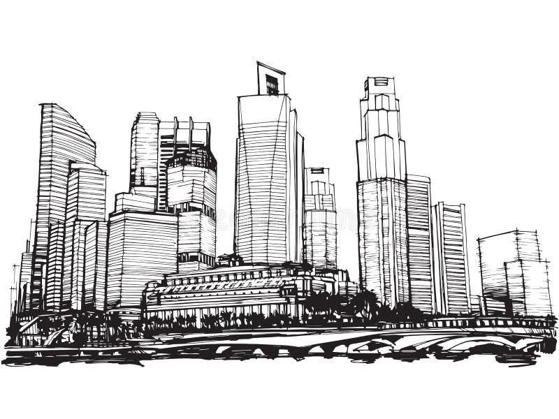 Москва сити рисунок карандашом для детей