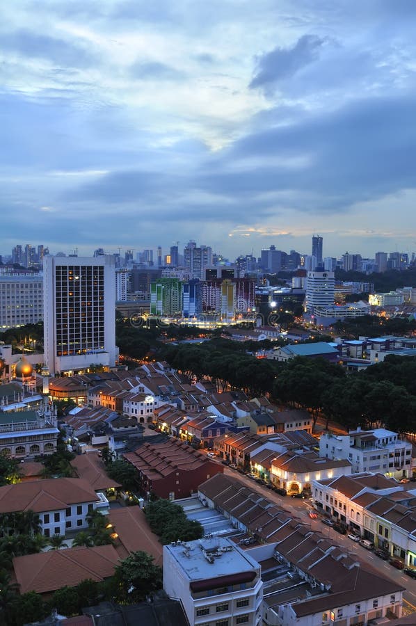 Singapore - een gebiedsmening stock foto Singapore - een gebiedsmening stock foto