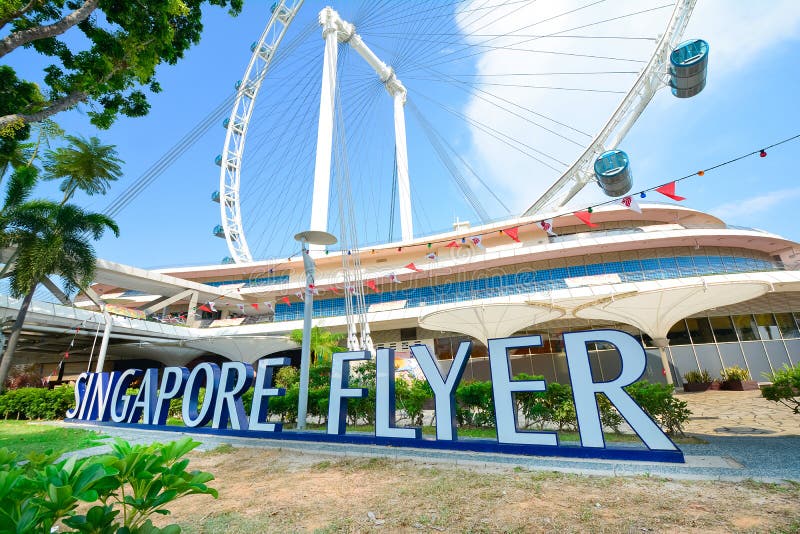 Singapore Flayer the giant Ferris wheel royalty free stock photography