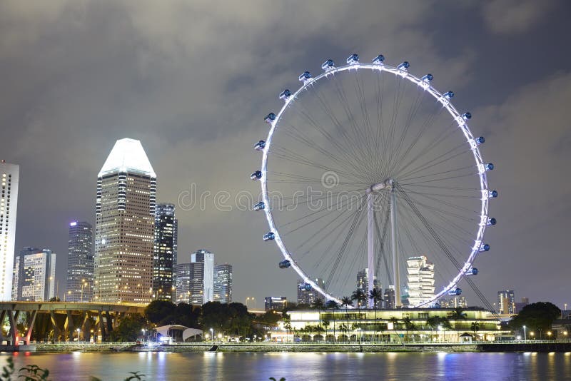 Singapore Flyer the giant ferris wheel royalty free stock photo