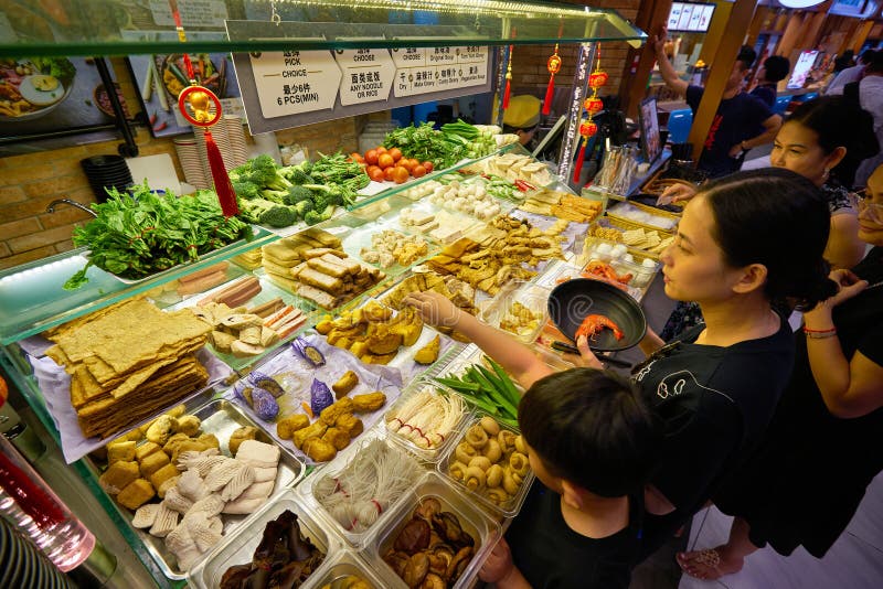 A Food Court in the Shoppes at Marina Bay Sands Editorial Photography