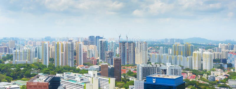 Singapore living district panoramic view royalty free stock photography