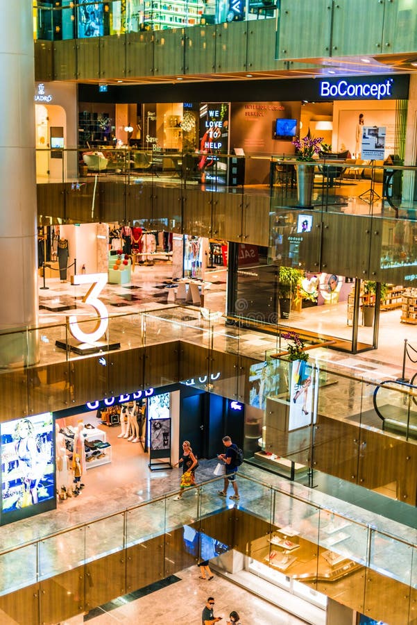 Interior of Paragon Shopping Centre at Orchard Rd in Singapore