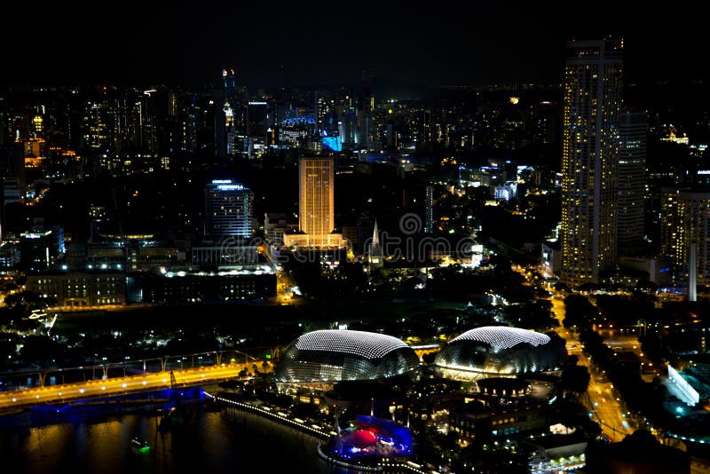 Singapore Marina Bay på Nigth royaltyfria bilder Singapore Marina Bay på Nigth royaltyfria bilder