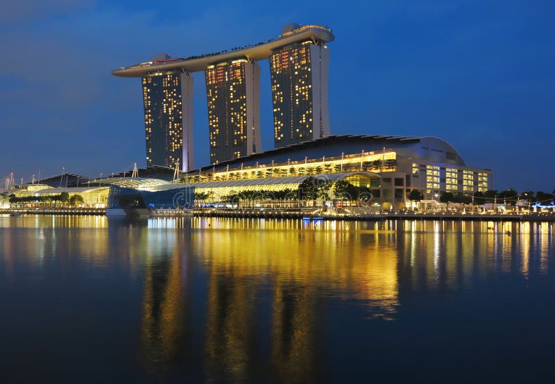 Singapore Marina Bay Sands Hotel Stock Photo Image of night, hotel 28041954