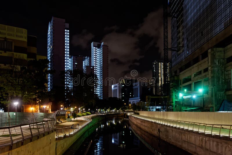 Singapore at night stock image. Image of city, cityscape - 9308309