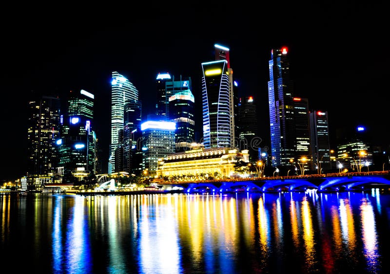 Singapore Night Skyline