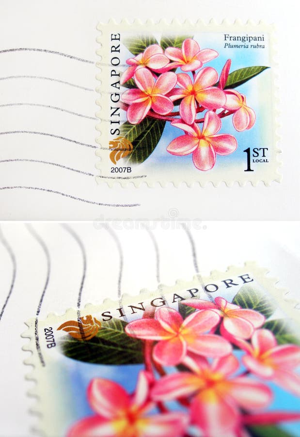 Singapore postage stamp royalty free stock photography