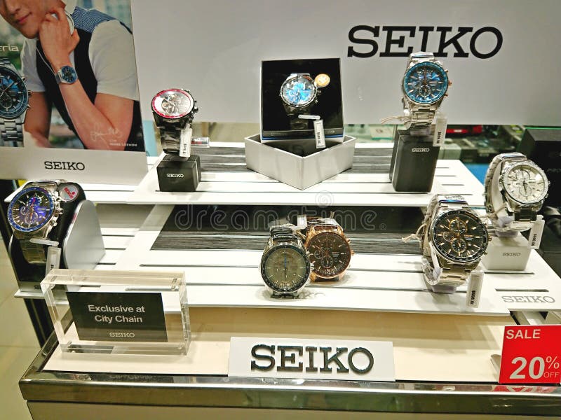 Singapore :SEIKO watch editorial image. Image of shop - 95949965