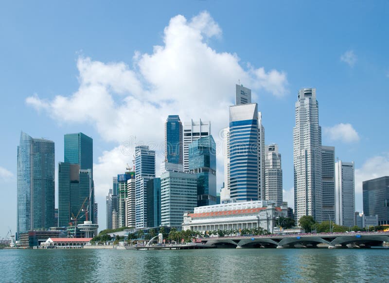 Singapore skyline, financial district