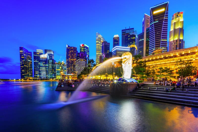 Singapore stad, Singapore arkivfoto Singapore stad, Singapore arkivfoto