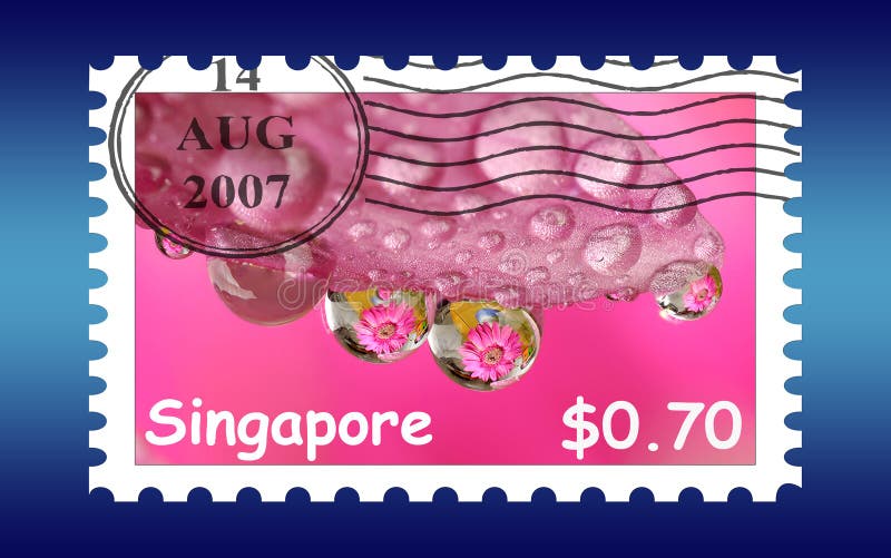 Singapore stamp postage stock image. Image of singapore 6040753