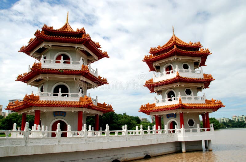 Singapore: Twin Pagodas at Chinese Garden