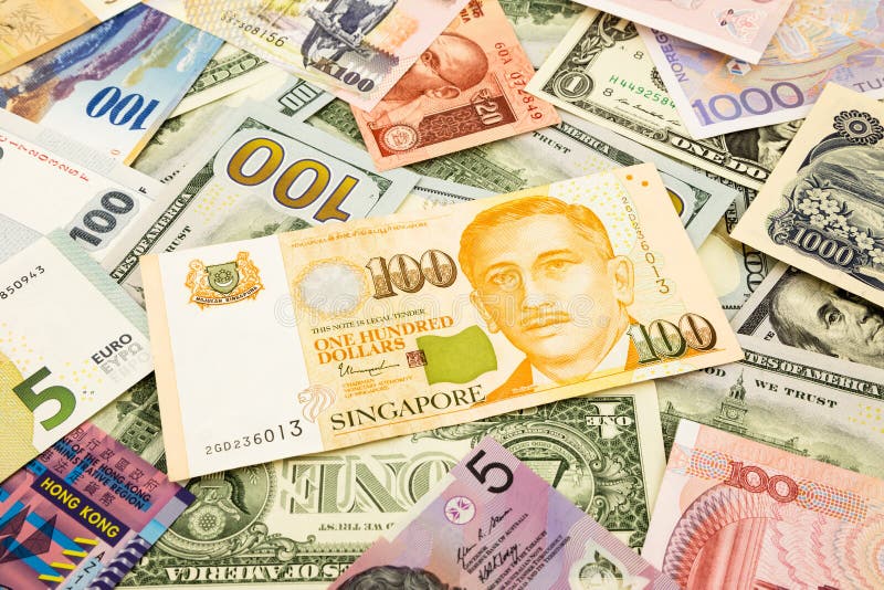 Singapore and world currency money banknote