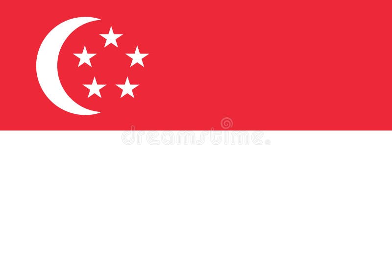 Singapore är en medlem av AEC för ekonomisk gemenskap för ASEAN Nationsflagga av Singapore royaltyfri illustrationer Singapore är en medlem av AEC för ekonomisk gemenskap för ASEAN Nationsflagga av Singapore royaltyfri illustrationer