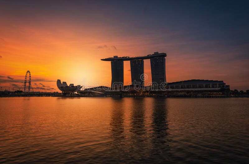SINGAPOUR - 30 avril 2018 : Horizon de Singapour de panorama et vue de photo libre de droits SINGAPOUR - 30 avril 2018 : Horizon de Singapour de panorama et vue de photo libre de droits