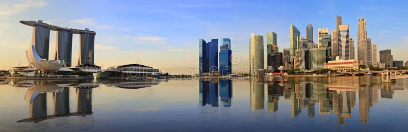Singapur panoramy linia horyzontu fotografia stock Singapur panoramy linia horyzontu fotografia stock