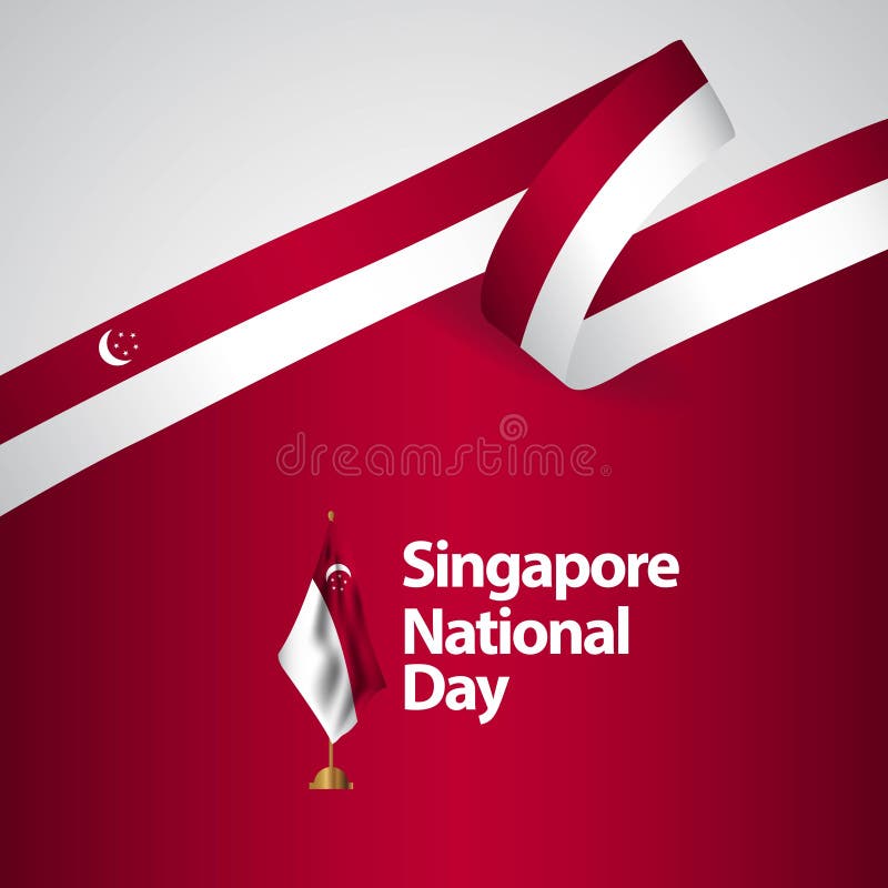 Singapur święta państwowego szablonu projekta Wektorowa ilustracja ilustracja wektor Singapur święta państwowego szablonu projekta Wektorowa ilustracja ilustracja wektor