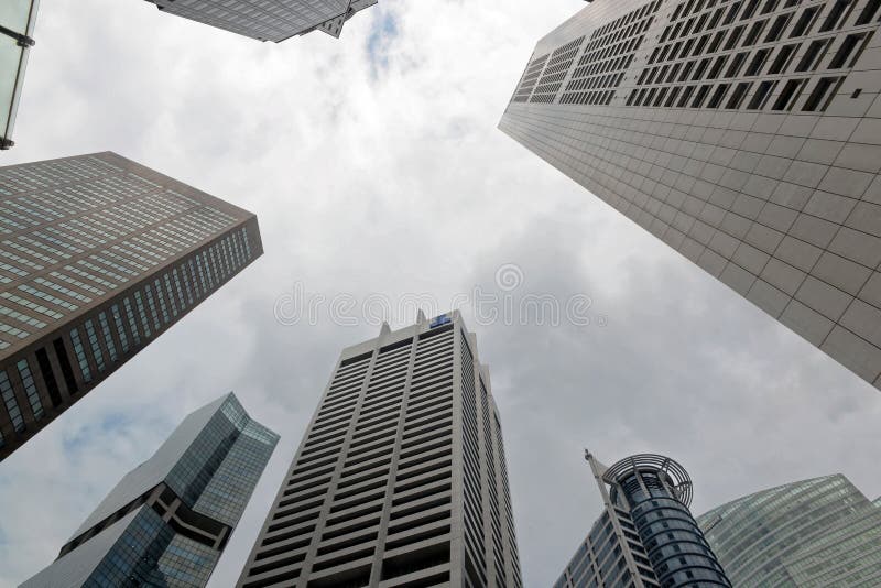 Singapura Skyscrappers imagens de stock royalty free Singapura Skyscrappers imagens de stock royalty free