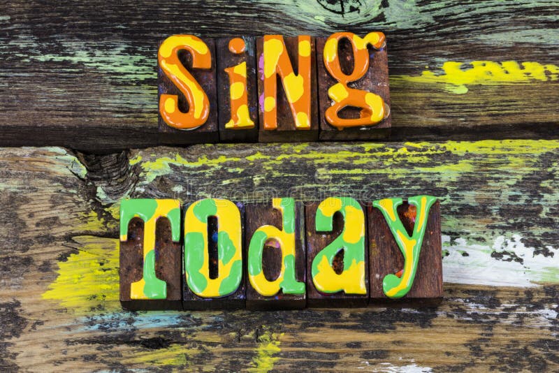 Singen Sie musikalischem Zeit-Spaßlied des heutigen Tages Happy Musikleute