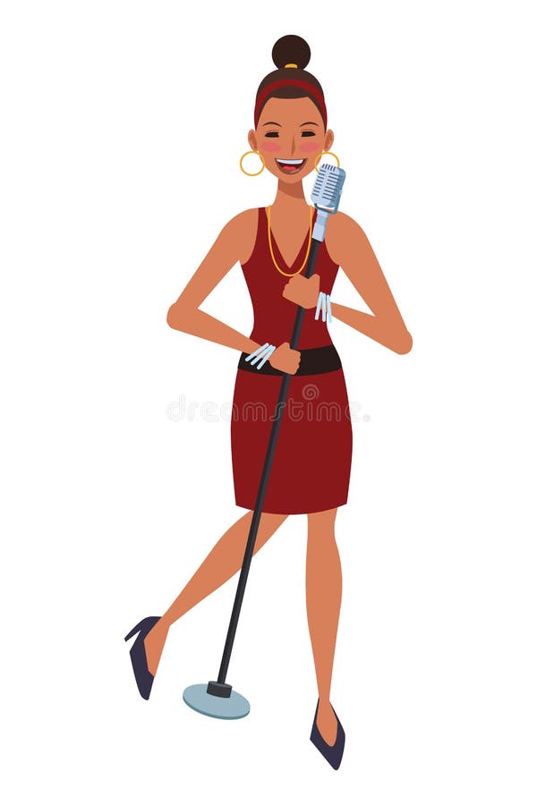 Singer with microphone editorial photo. Illustration of karaoke 149491856