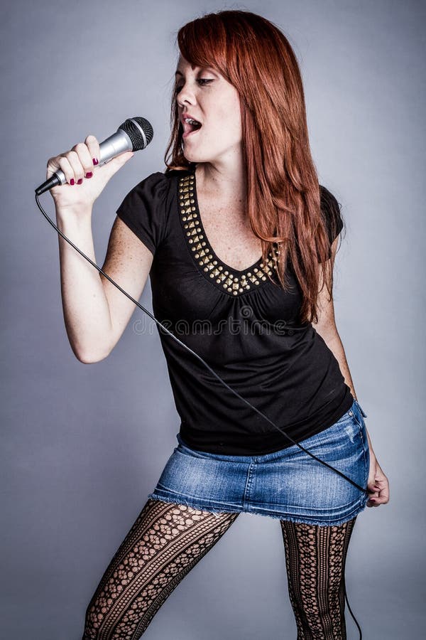 Singer with Microphone royalty free stock photos Singer with Microphone royalty free stock photos