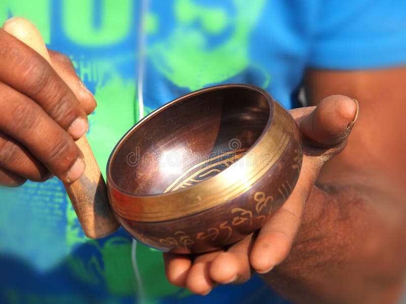 Singing bowl stock photo. Image of hinduism, buddhism 9203504