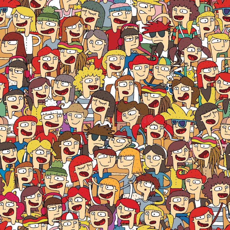 Singing children choir seamless pattern royalty free illustration Singing children choir seamless pattern royalty free illustration