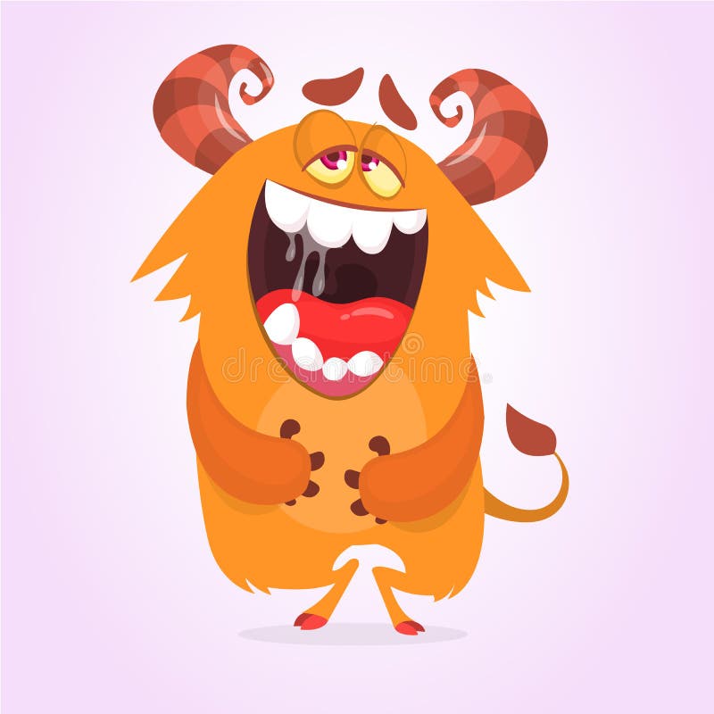 Yellow Funny Monster Horns Stock Illustrations 140 Yellow Funny