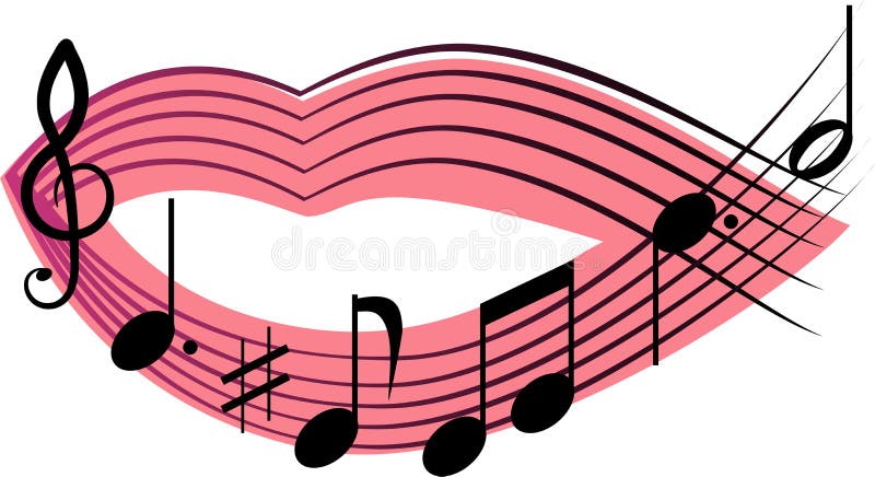 Singing mouth stock vector. Illustration of treble, music - 9585931